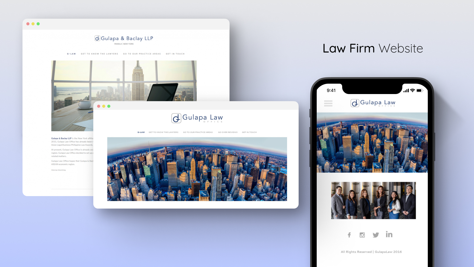 Website of a Firm Based in Manila with Global Offices