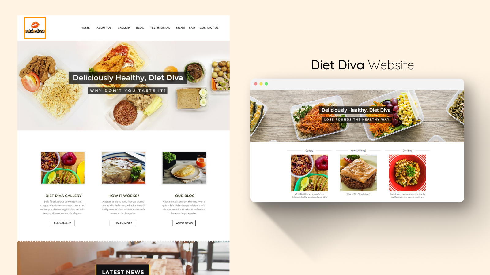 DietDiva Website Design (2015)