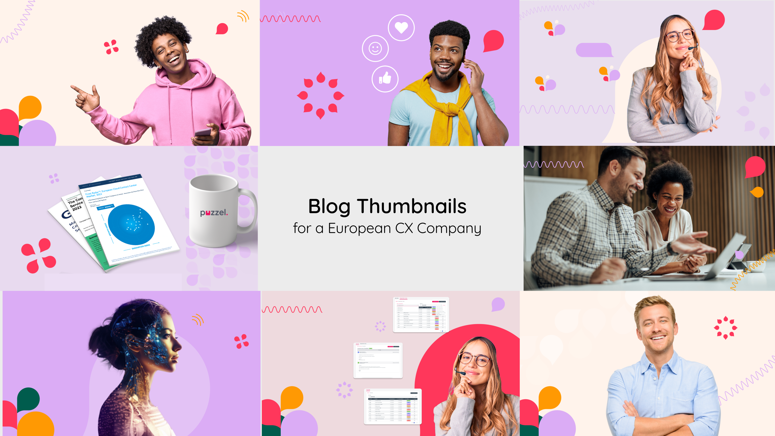 Blog thumbnails design for CX company